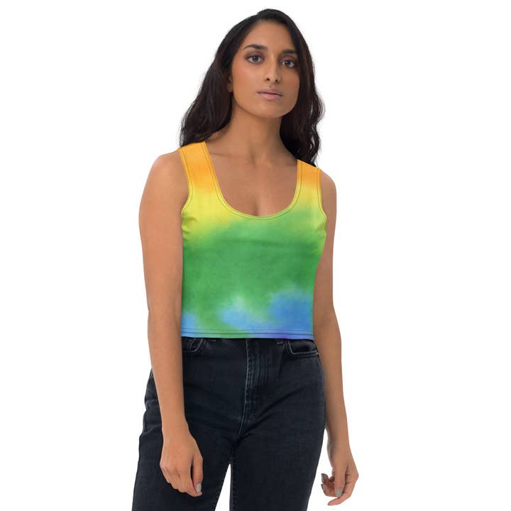 Battl Victory Records - Rainbow Crop Top for wholesale by Battl Victory Records