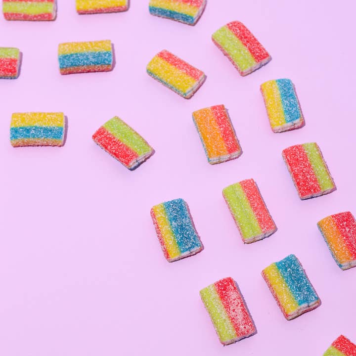 Licorice.com | Caramels.com | Taffy.com - Wholesale Licorice - Sour Rainbow Licorice Sarah's Favorite - (1lb Tube)4