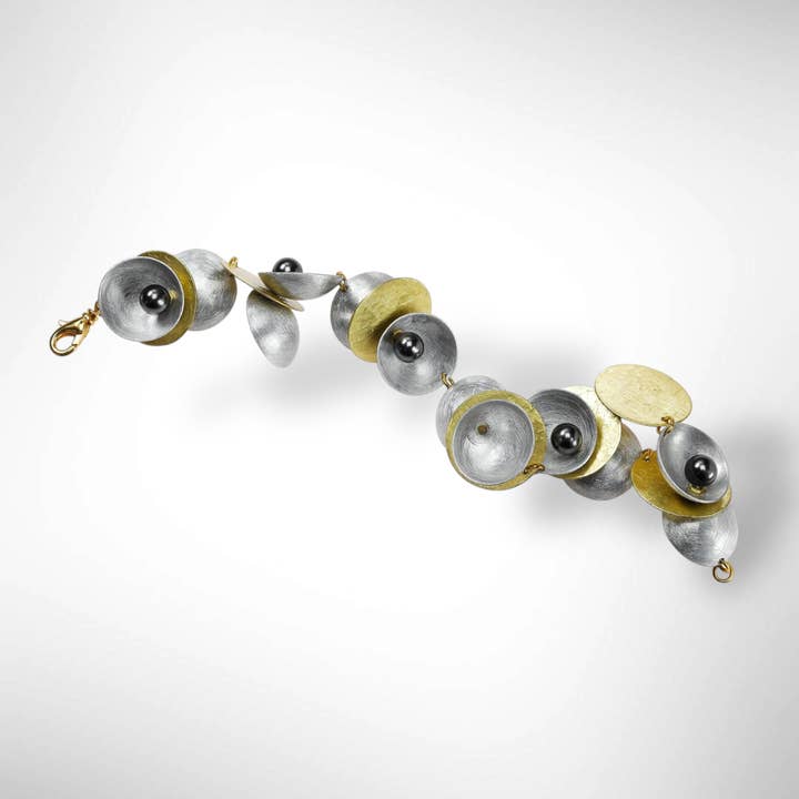 CLOUD 2 koppar och fat skulpturalt länkarmband för wholesale av Chick Boss LLC