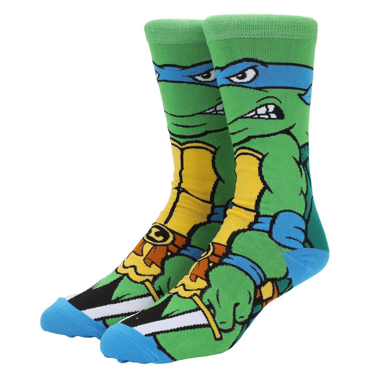 Bioworld Merchandising - Wholesale Socks - Men's - Teenage Mutant Ninja Turtles Leonardo Animigos Men's Crew Socks0