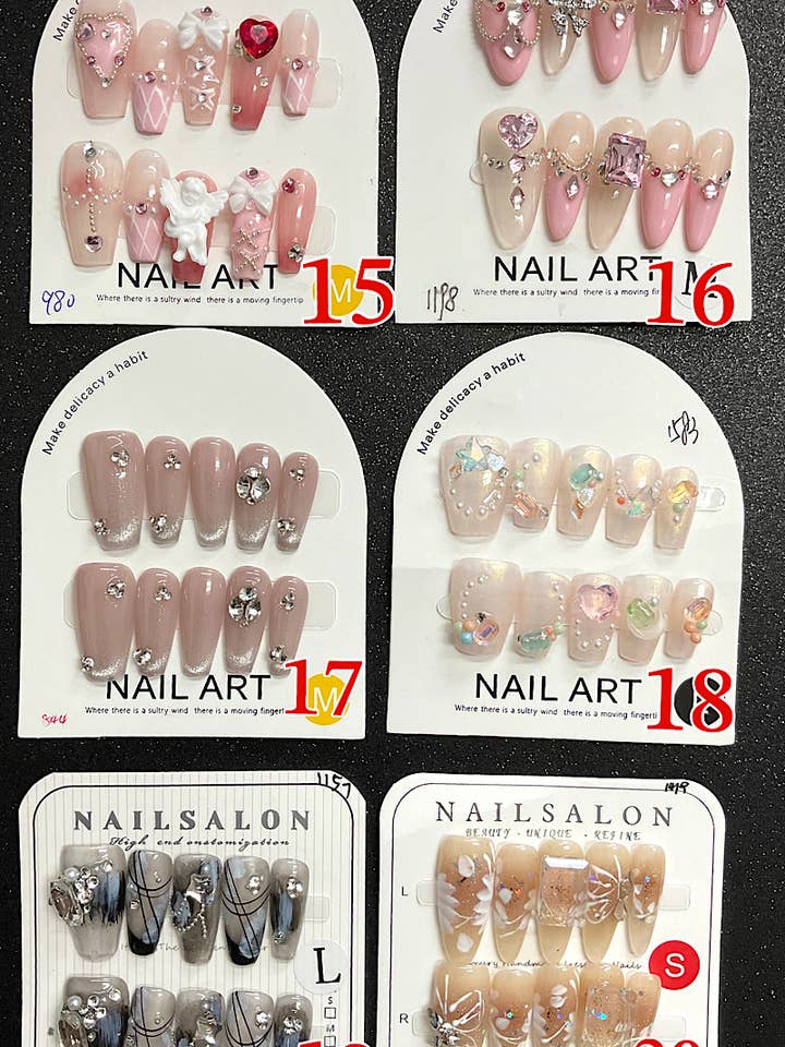 PRESS ON WOMEN ACRYLIC NAIL SET. for wholesale by Kids Charm Online
