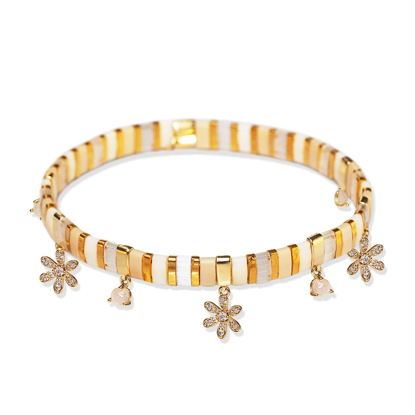 Tai Jewelry - Vendita all'ingrosso Bracciale con perline - Bracciale con perline Tila in oro fatto a mano con ciondoli2