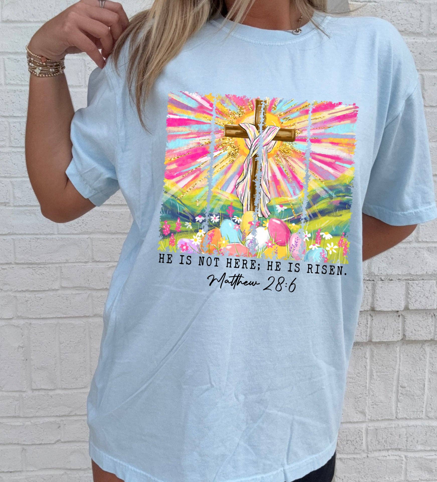 Ace of Grace - Wholesale T-Shirt (Graphic) - Women's - He is Not Here; He is Risen Tee2