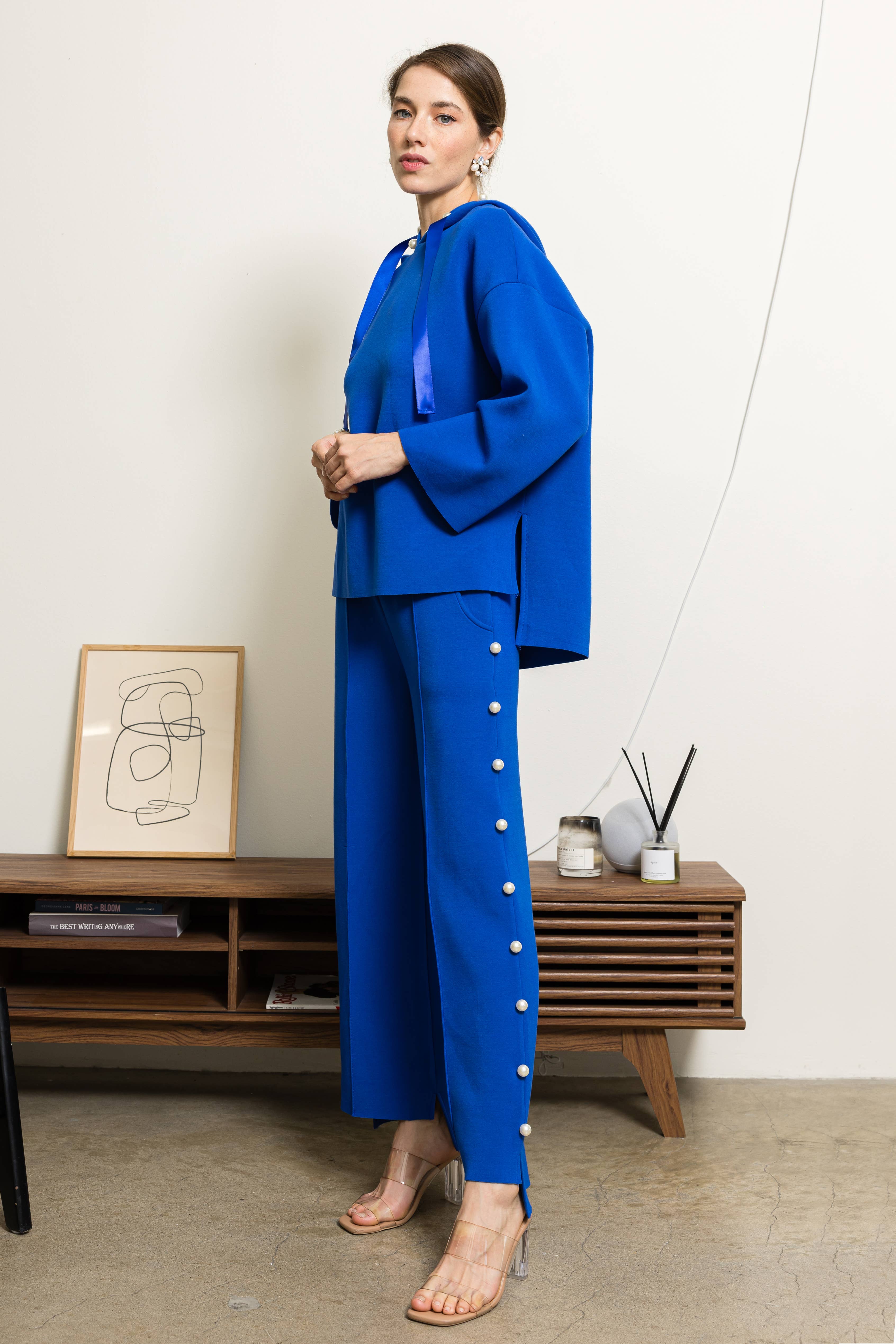 Joh Apparel – Großhandel Hose – Damen – Farrah French Scuba Pearl Lange Hose36