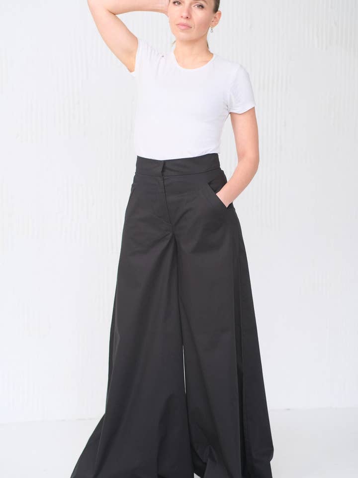 MERCES – wholesale Byxor - Dam – Svart Kjol Byxor Dam3