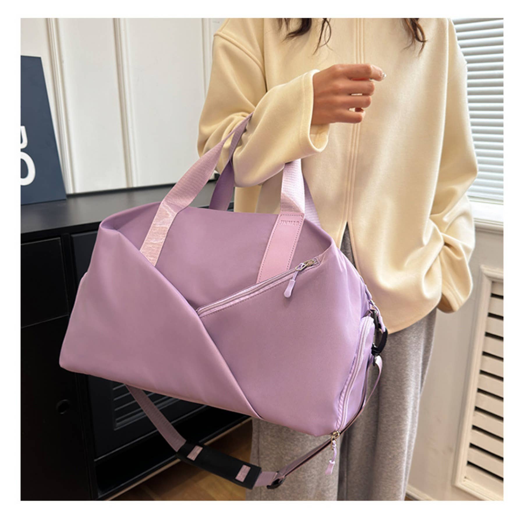 wandf - Vente Sac de voyage – femme - Sac de sport de voyage et de fitness - Séparation étanche pour le mouillé et le sec21