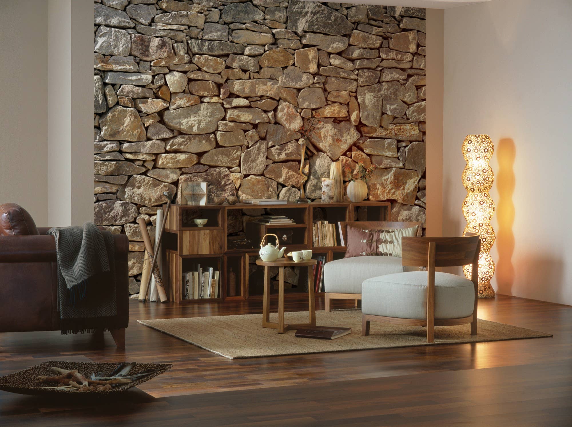 Komar Products GmbH & Co. KG - Wholesale Behangrol - Fleece fotobehang - Stone Wall - formaat 400 x 260 cm0