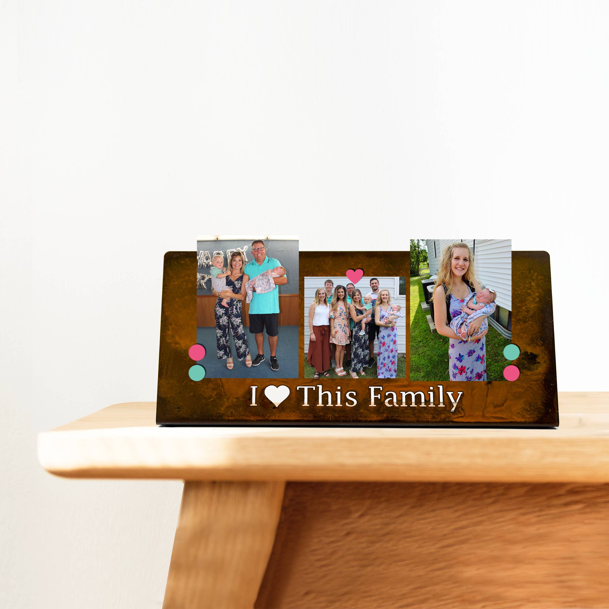 Prairie Dance - Wholesale Picture Frame - I Love This Family Magnetic Frame, Rustic Picture Board1