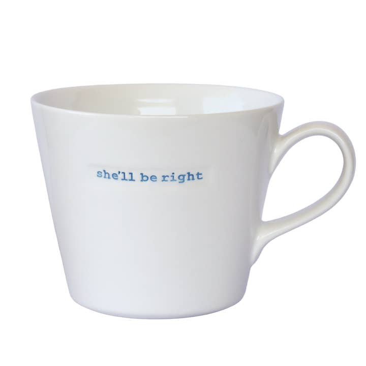 She’ll Be Right - 350ml Porcelain Mug - Keith Brymer Jones for wholesale by D & A Home Australia Pty Ltd