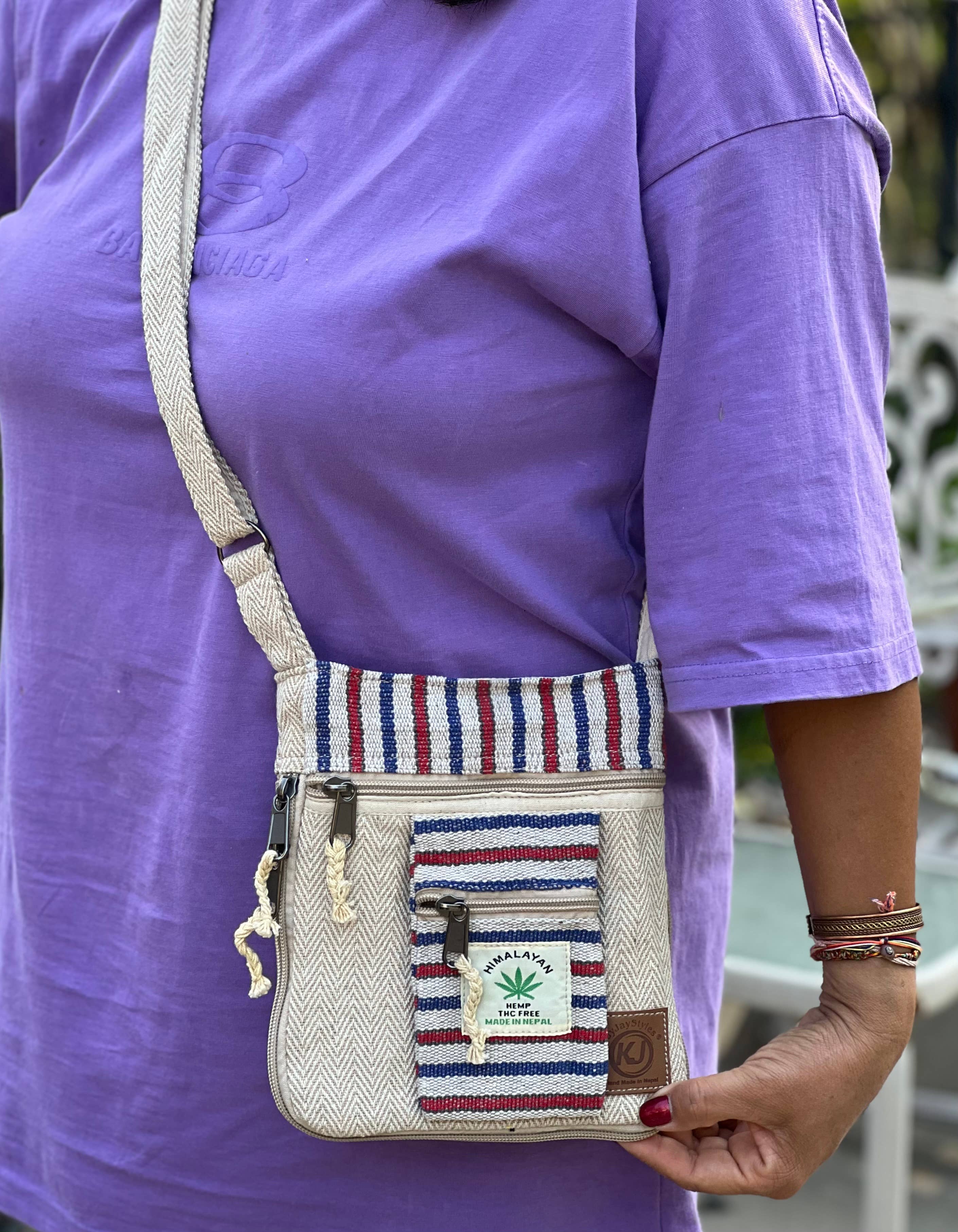 Lungta Imports - Wholesale Crossbodytas - Dames - Hemp Hippie kleine schoudertas, reistas, paspoorttas6