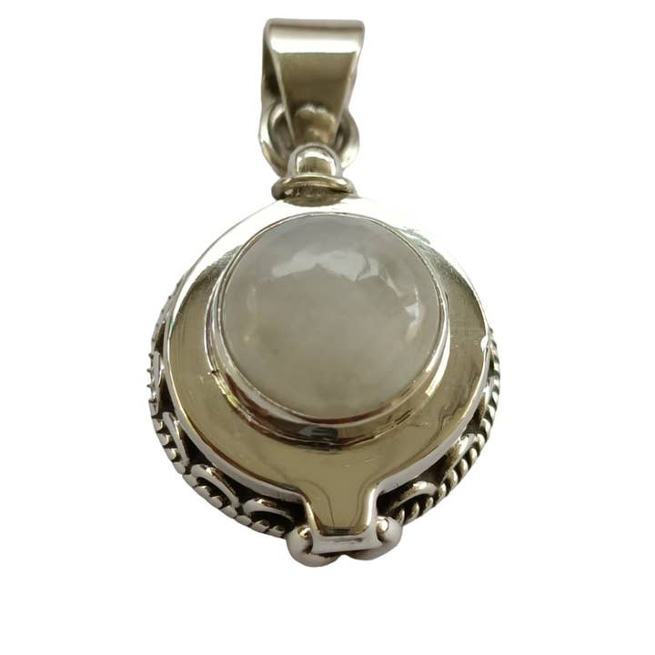 Ciondolo Poison Rainbow Moonstone in argento fatto a mano per la vendita all'ingrosso da parte di SILVER CAVE