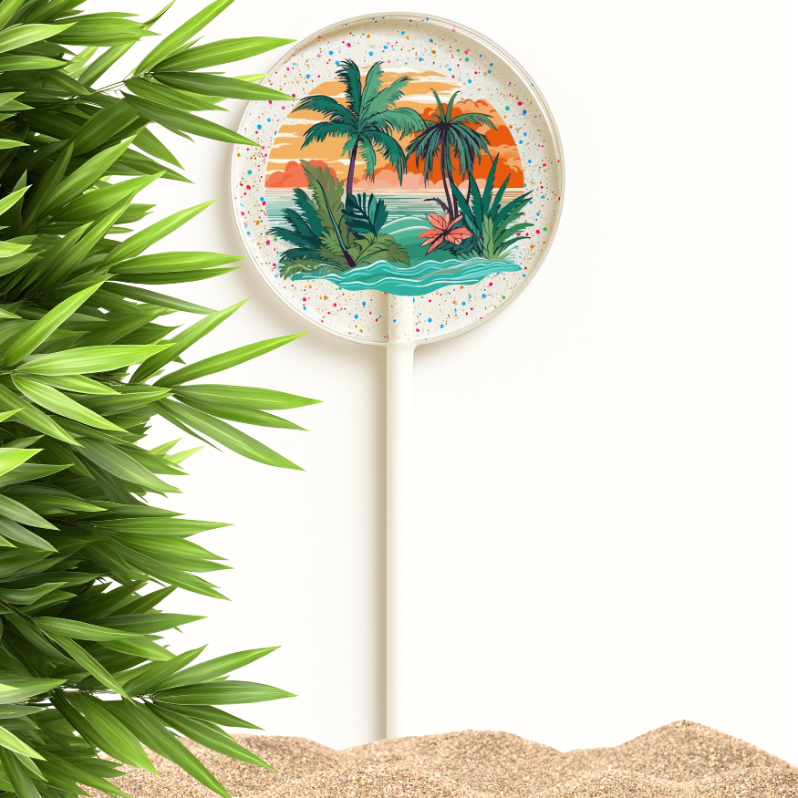 TheLollipopStudio - Wholesale Lollipop - Hawaiian Hibiscus & Aloha Lollipops, Tropical Favors11