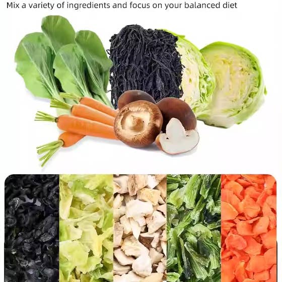 KLDSCP Foods - Wholesale Sauce - Veggie Mix, Dried Ramen Toppings - Ramen Toppers - 14 oz.5