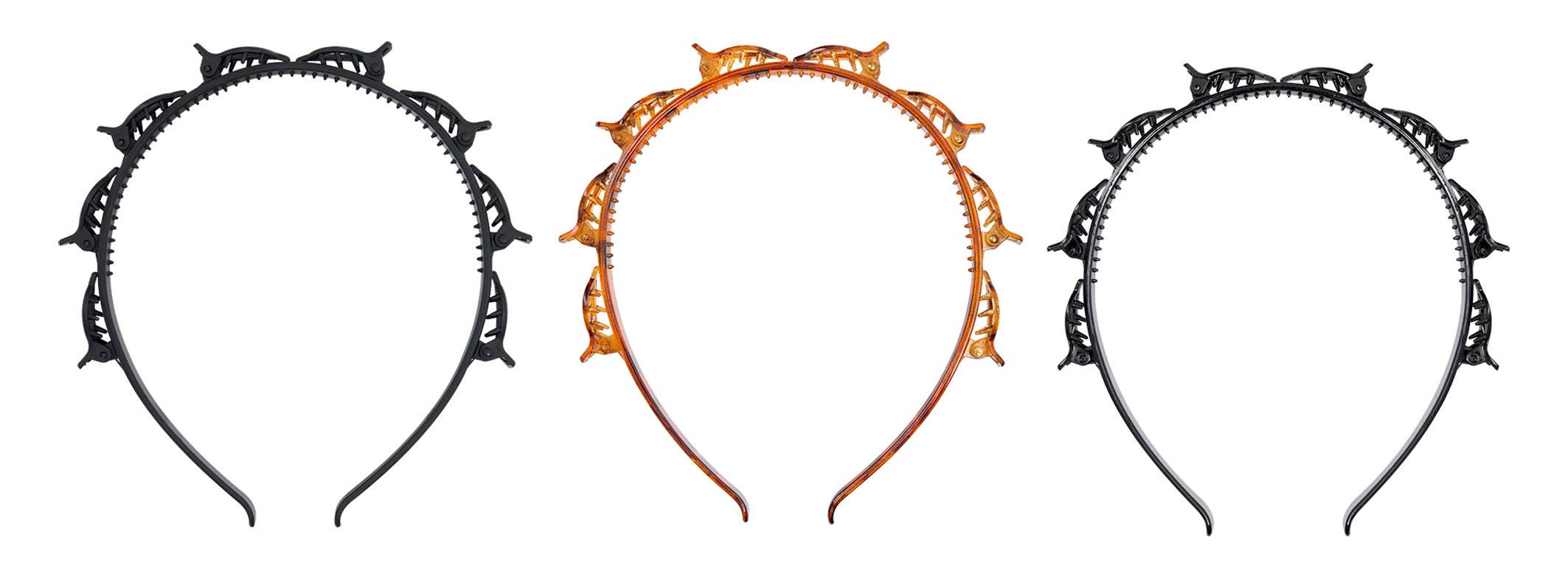 Soinvogue – wholesale Fashion headband – women's – Brushworks Butterfly Clip Headbands - 3 Pack1