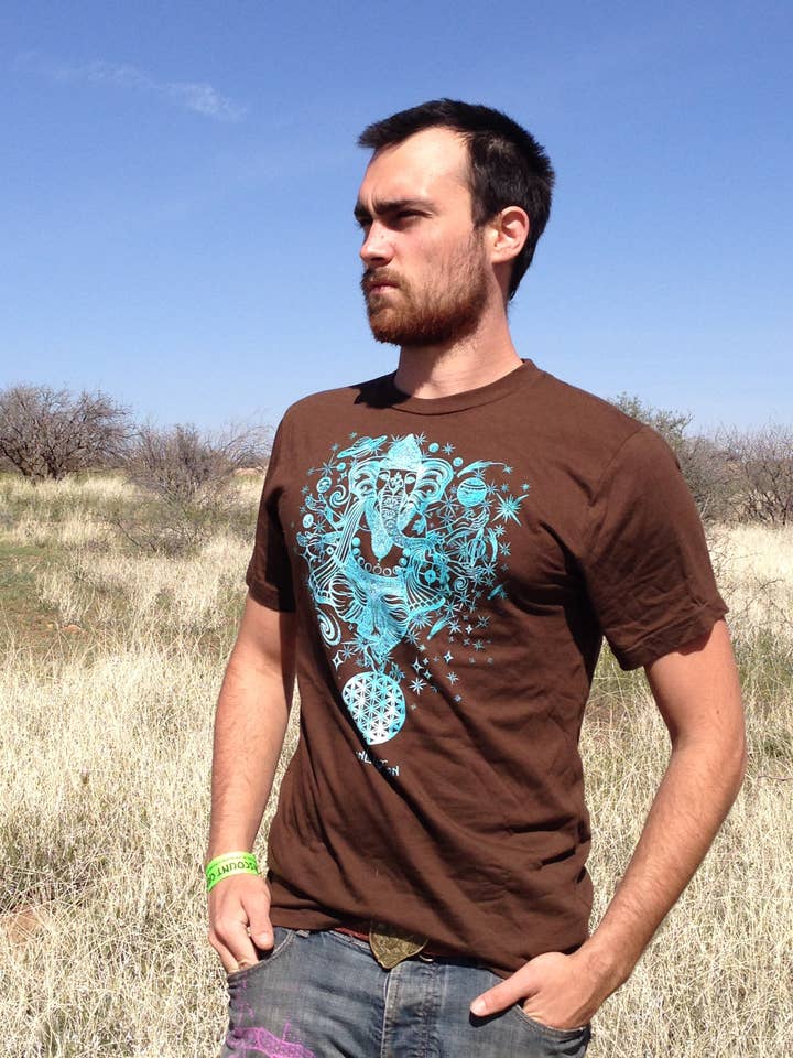 Enlighten - Wholesale Screen Printed T-Shirt - Men's - Ganesha Balance Bamboo Tee1