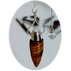 Master Sterling Pendulum - Tigers Eye & Moonstone for wholesale by Crystal Earth Sterling