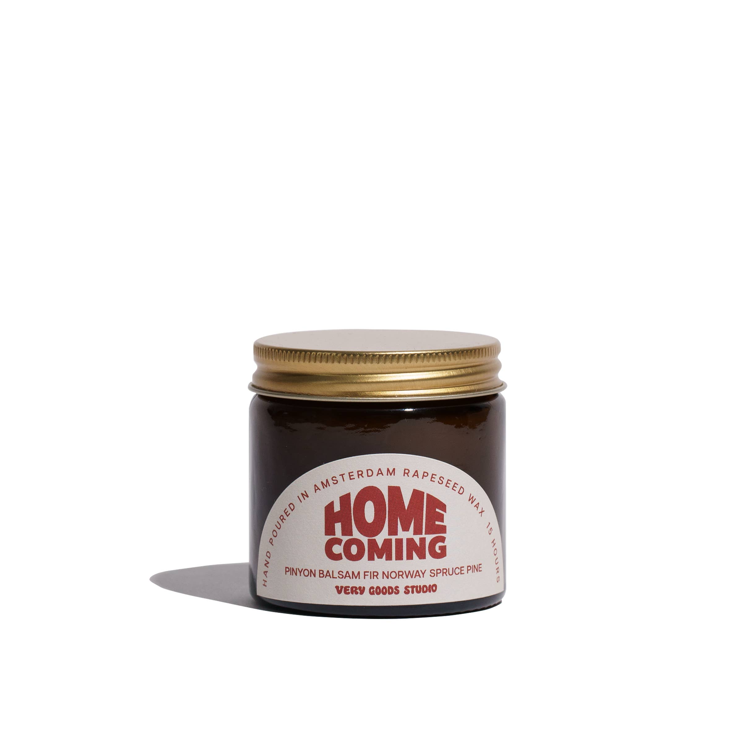 Very Goods Studio - Wholesale Jar/Filled Candle - HOME COMING / 60 ml / 12-15 Hours Amber Glass Jars