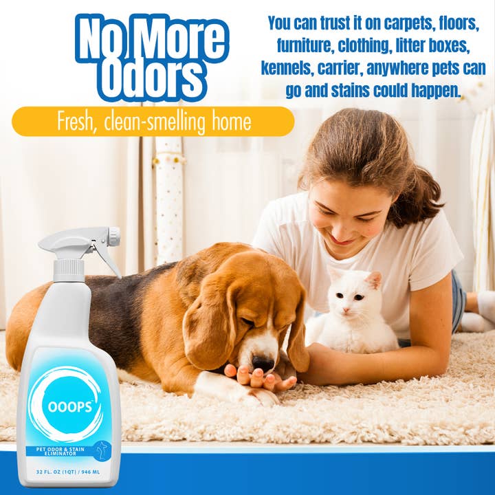 OOOPS™ Brand - Wholesale Pet Deodorizing Spray - OOOPS Pet Odor & Stain Eliminator - Enzyme Pet Odor Eliminat2