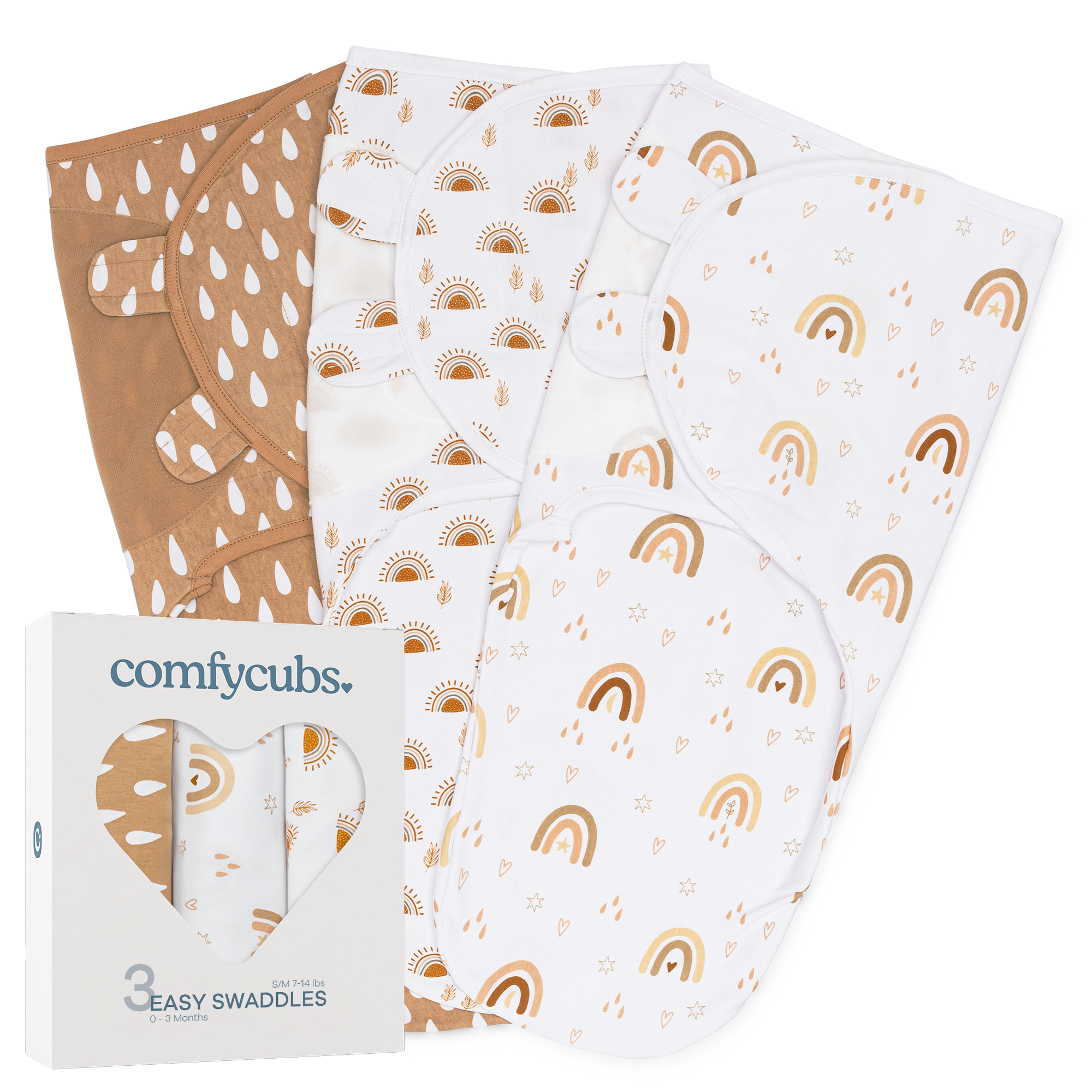 Comfy Cubs - Wholesale Swaddle - Baby - Easy Swaddle Blanket, 3 Pack - 100% Cotton by Comfy Cubs23