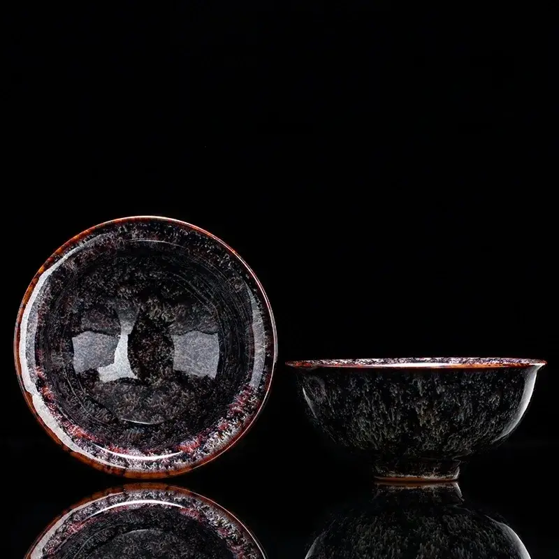 Otterware – wholesale Coffee/tea cup – Handmade Artisanal Tenmoku Glaze Tasting Cup (Single)27