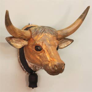 LES SCULPTEURS DU LAC – wholesale Sculpture – Painted cow head2