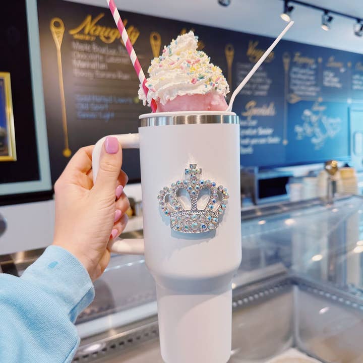 The Queens' Jewels® - Wholesale Insulated Mug/Tumbler - Crown Jeweled Tumbler
