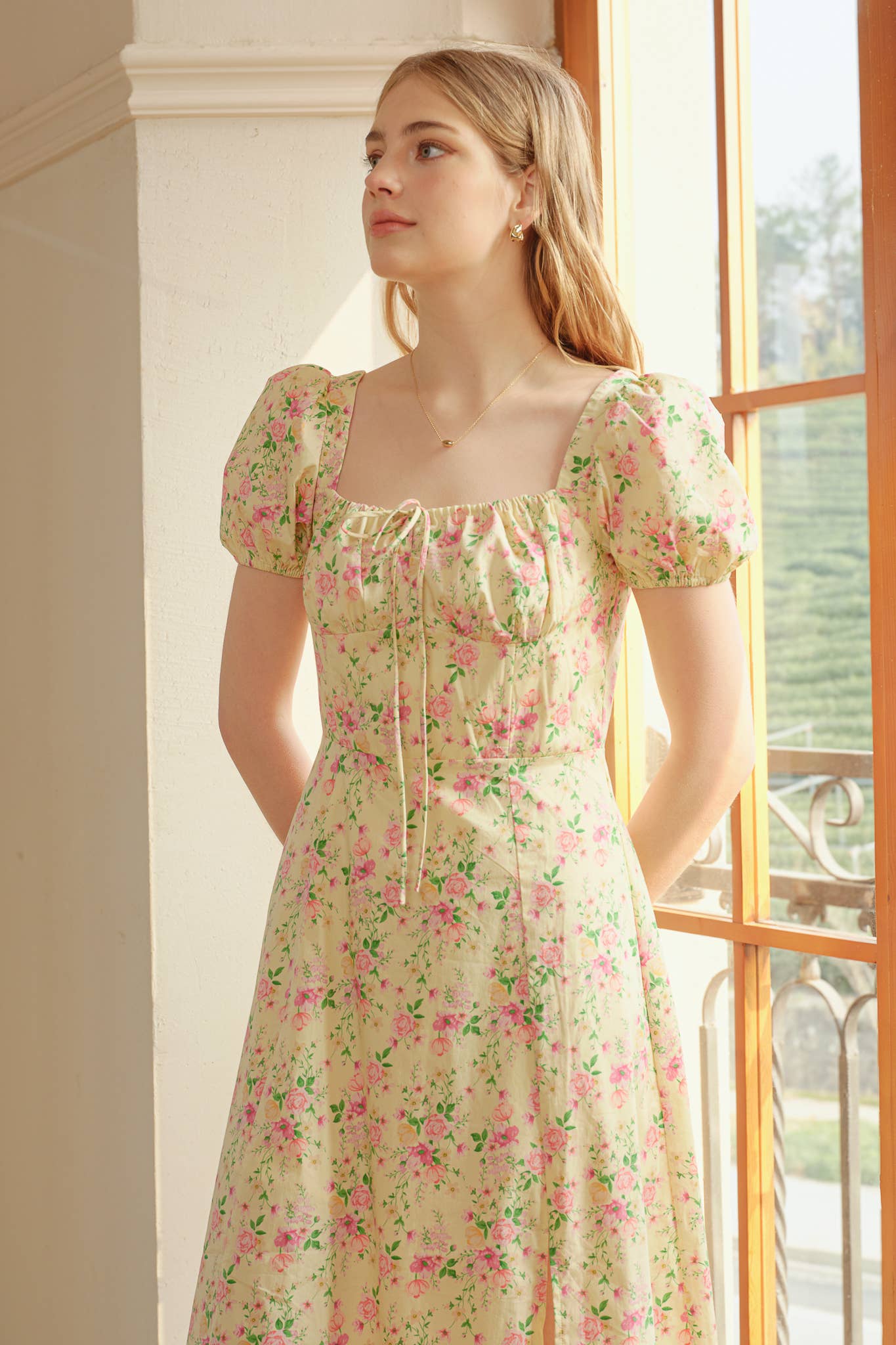 ROSIE POSIE - Wholesale Dress - Women's - RP2346 - Vintage Garden Party Midi Dress4