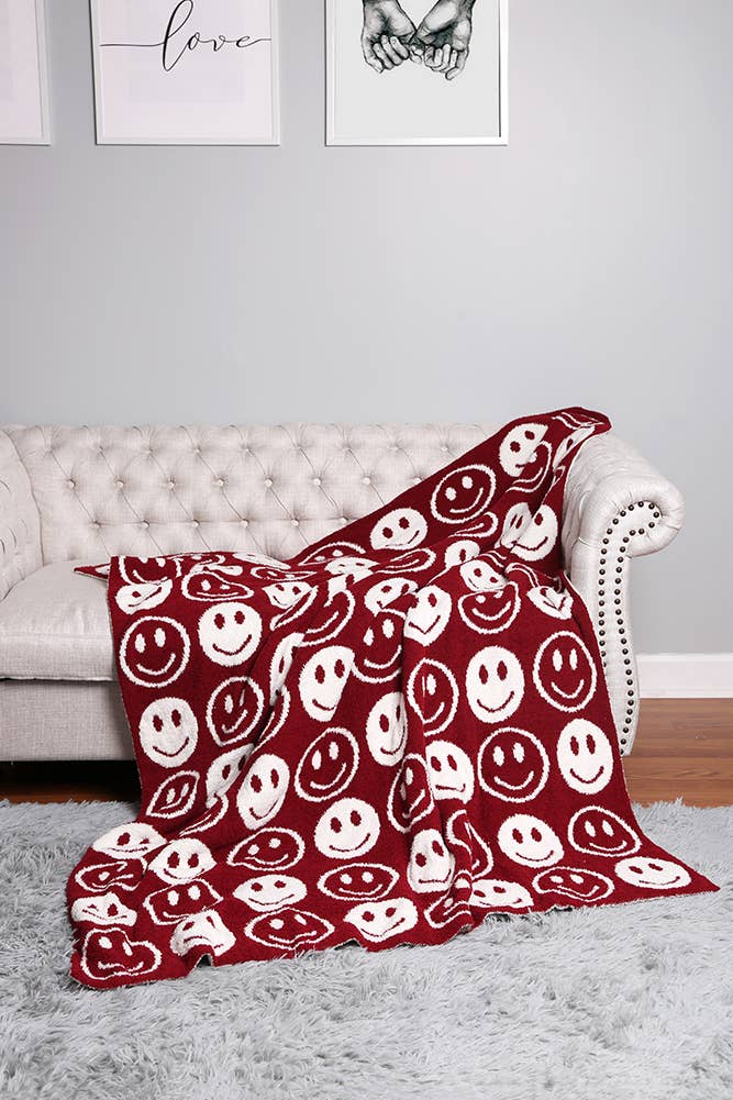 Hana - Wholesale Throw Blanket - Luxury Soft Happy Face Throw Blanket9