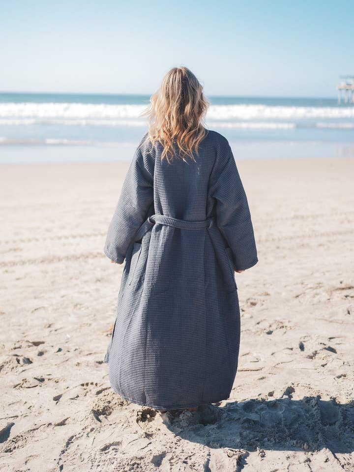 Basic Layers - Wholesale Robe - Women's - WAFFLE TURKISH COTTON BATHROBE1