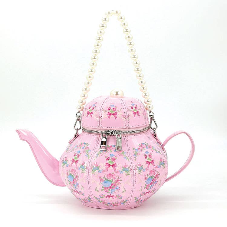 COMECO INC - Wholesale Crossbody Bag - Women's - Pretty Pink Teapot Bag0