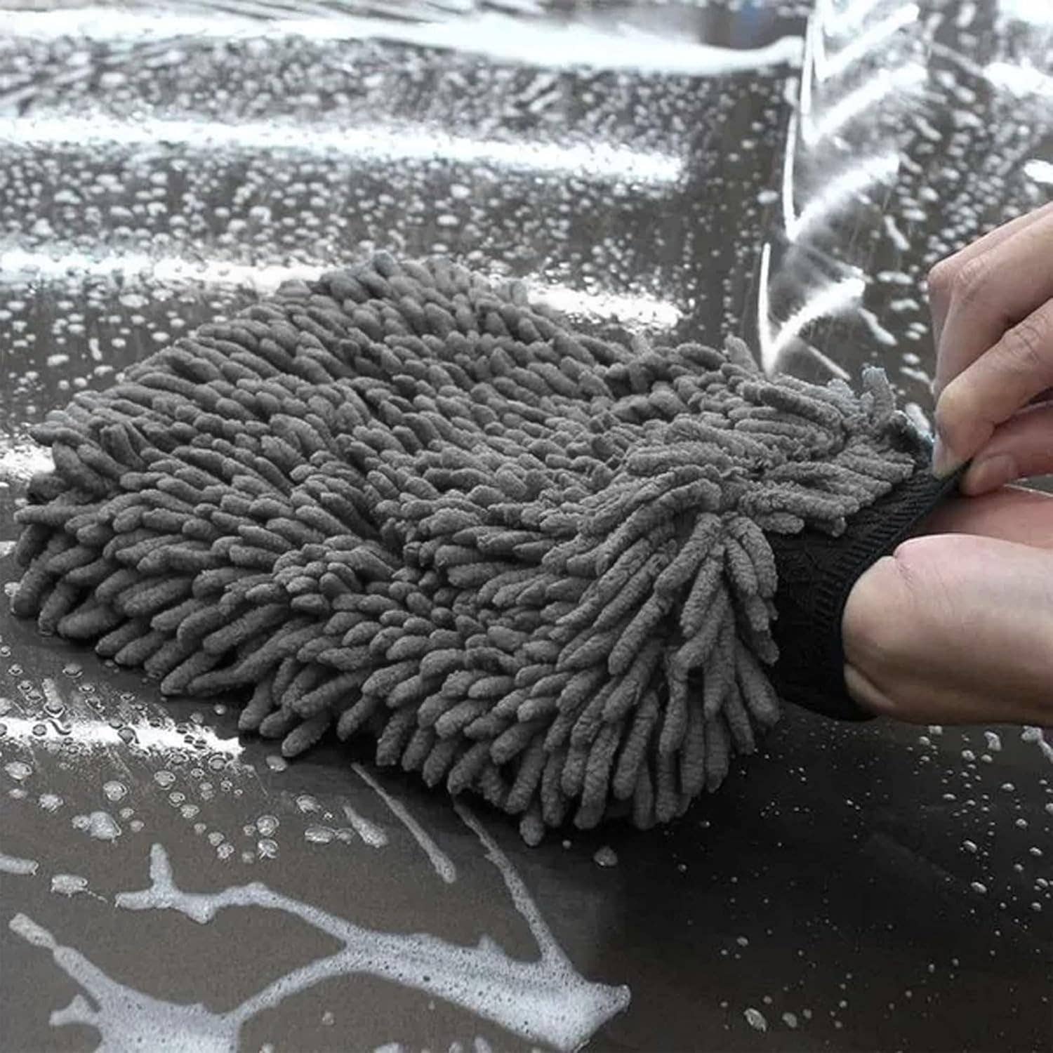 Wash & Whips - Wholesale  - WASH & WHIPS Autowas Kit - 3-liter emmer met deeltjesvanger, shampoo, chenille handschoen & microvezel zachte handdoek, 5 stuks2