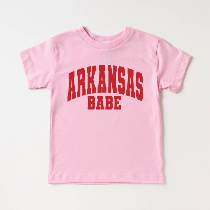 Arkansas Babe Kids Graphic T-shirt for wholesale by The Babe Co.