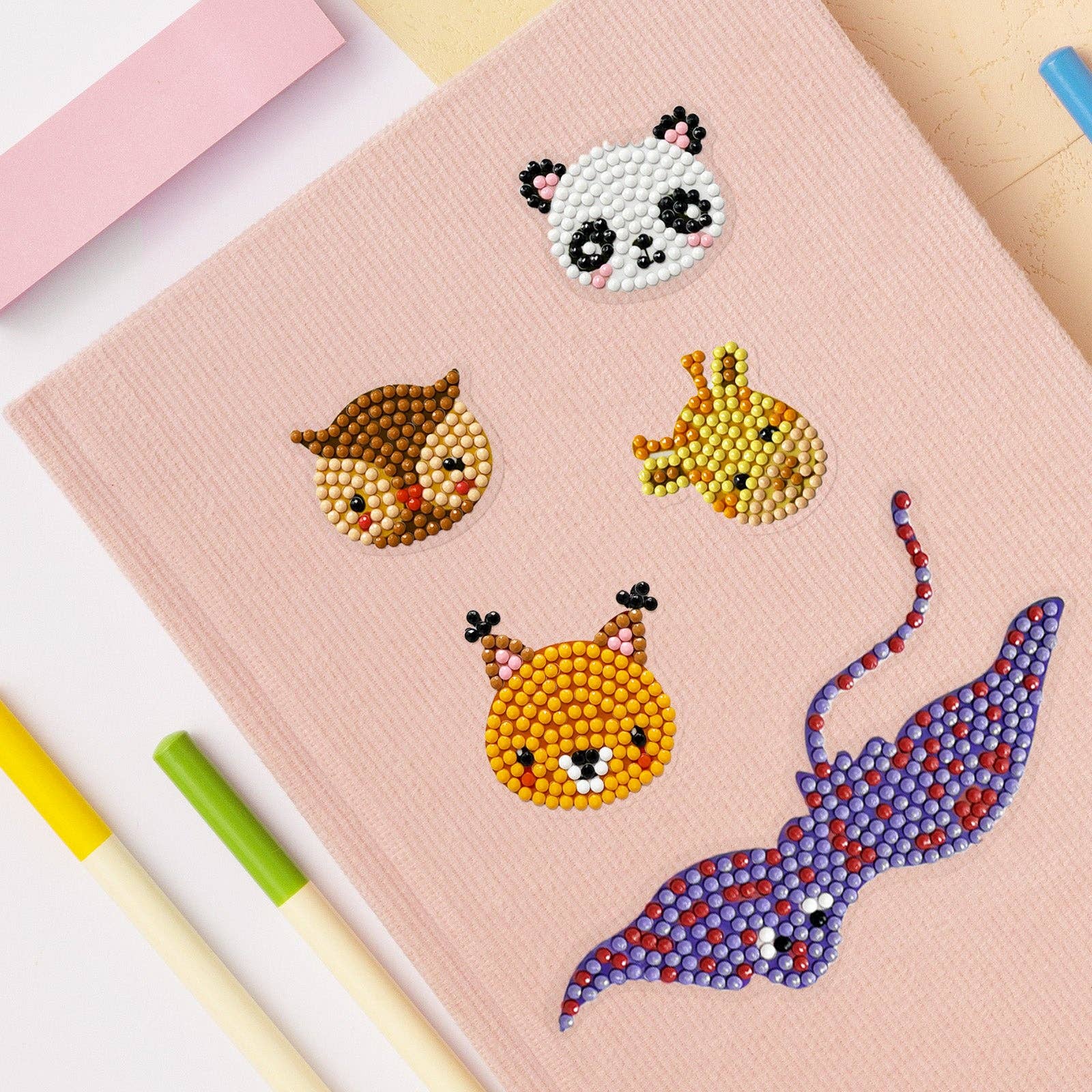 Wrapables.com - Wholesale DIY Craft Kit - Wrapables 5D Gem Painting Diamond Art Kits, 44pc Animals4