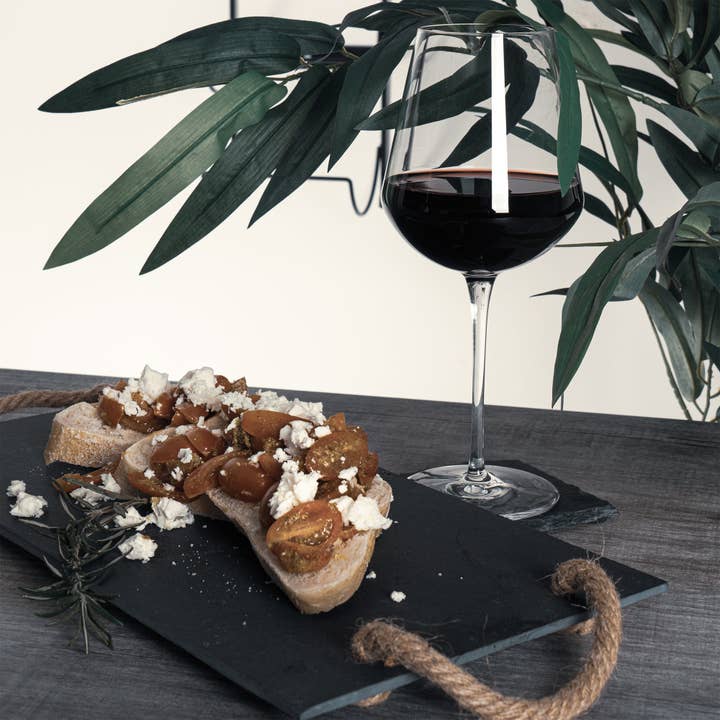 Rinkit Ltd – wholesale Serving tray – Argon Tableware Slate Serving Tray with Vintage Rope Handles3