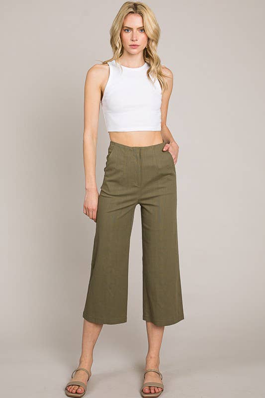 Lemon Tree - Wholesale Pants - Women's - Cotton Wide Culotte Pants6
