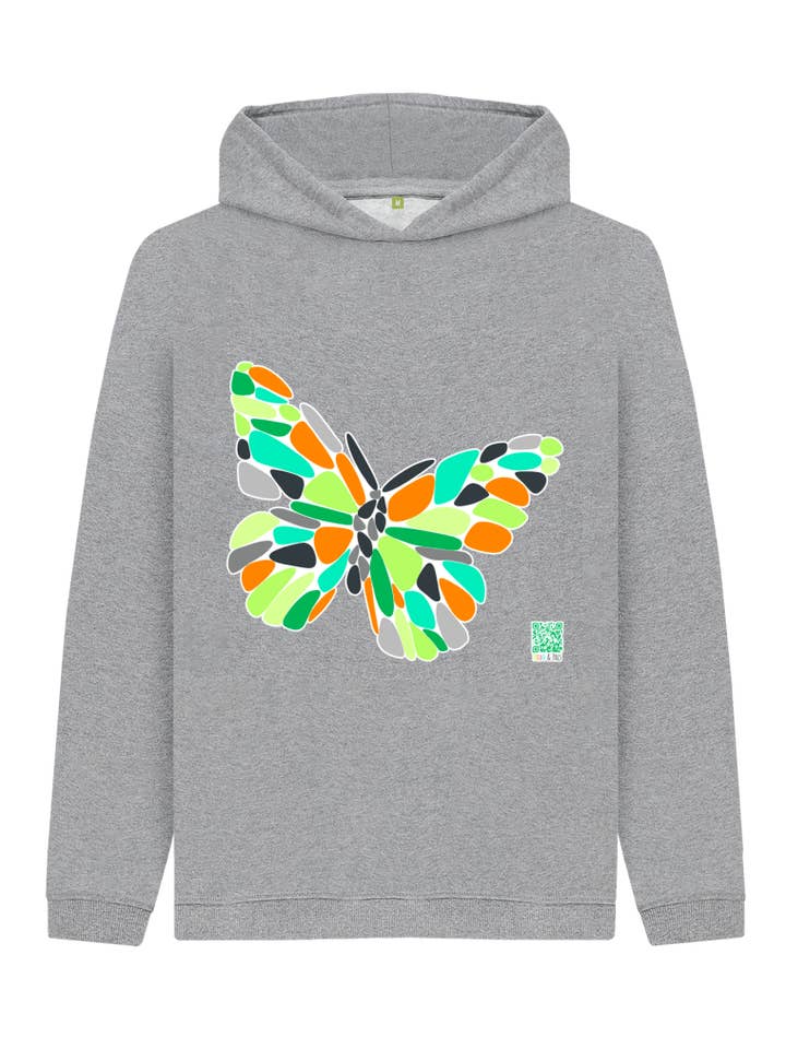 Kids Green Butterfly Hoodie for wholesale by Dodo & Pals