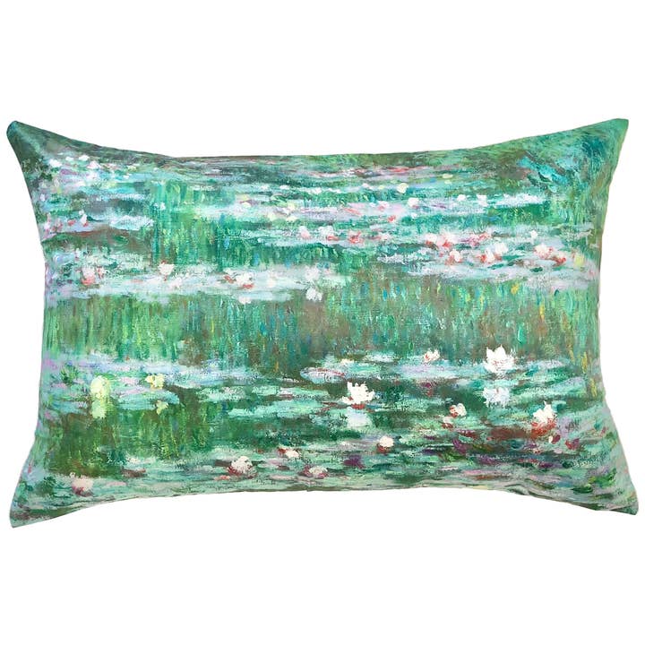 Almofada de cetim Monet Giverny por atacado de Poetic Pillow