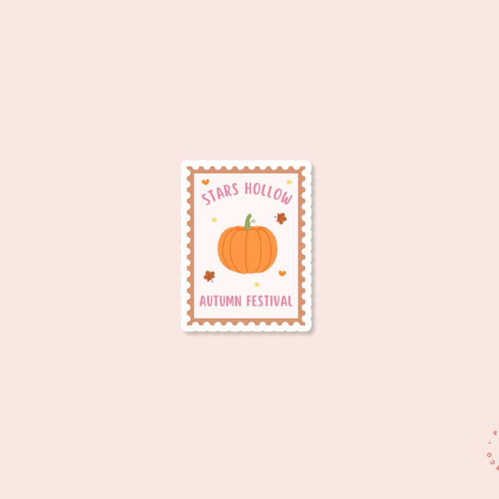 Francobollo del Festival d'Autunno di Stars Hollow - Adesivi per la vendita all'ingrosso da parte di Paperback Fable & Co.