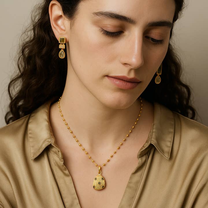 Isabel Lamadrid - Wholesale Pendant/Charm Necklace - SCARAB Necklace Zirconia4