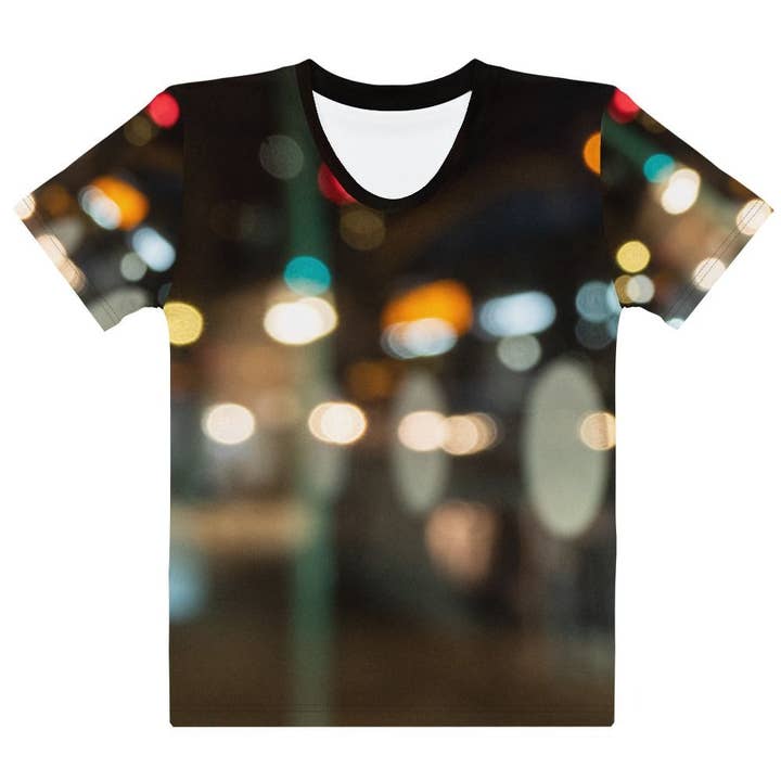 NYC Night Lights All Over Women’s T-Shirt for wholesale by Flash-G Art & Apparel