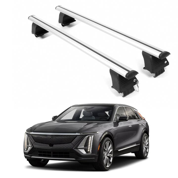 Barres de toit transversales ERKUL pour CADILLAC LYRIQ 2023-2026 Toit nu Aluminium Argenté pour la vente par Erkul Auto USA