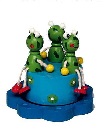 Frogs Wooden Music Box Turns to the Melody for wholesale by Musicbox Kingdom