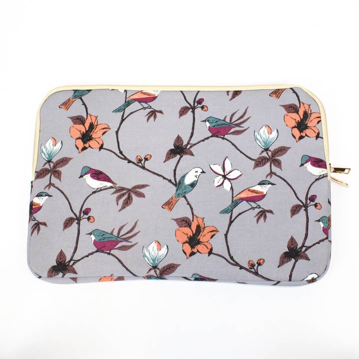 Fågelmönstrad grå datorväska för wholesale av F & J Collection