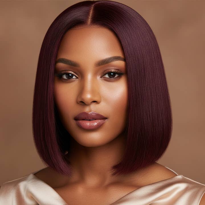 Hair Imports NYC - Wholesale Hair Extensions - Straight Bob Wig- Medium Human Like Hair Wig2