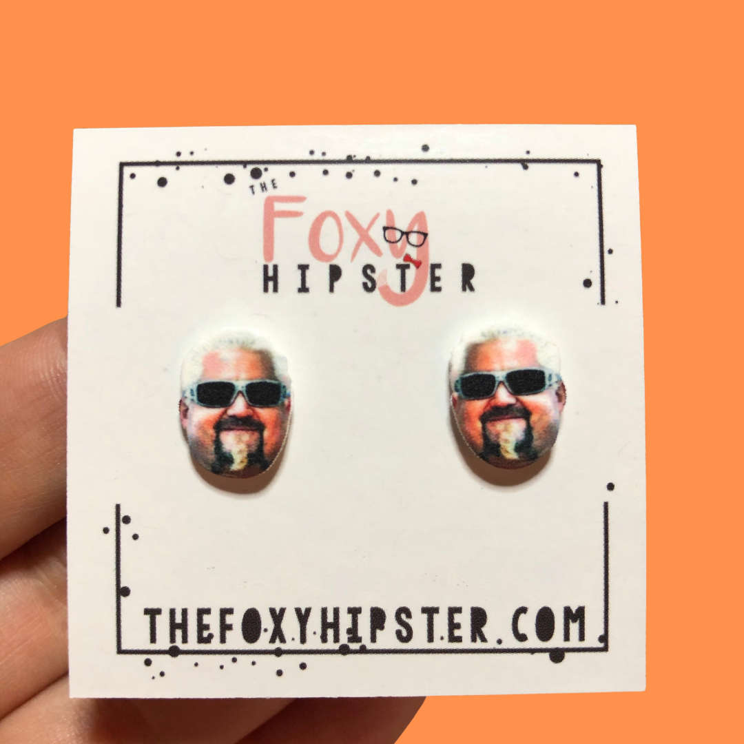 The Foxy Hipster - Vente Clous d'oreille - Boucles d'oreilles à tige Guy Fieri0
