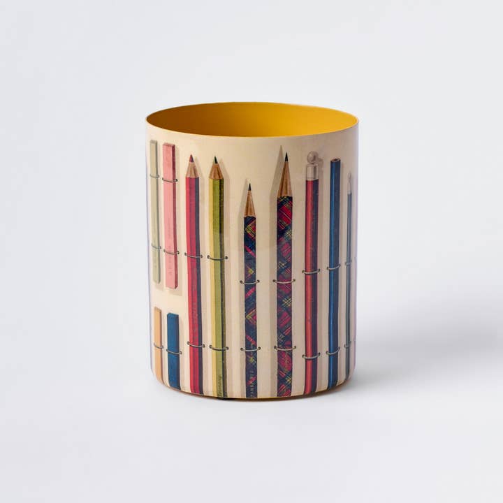 Roomytown Inc - Wholesale Pen & Pencil Holder - Enamel Everything Pot - Vintage Pencils & Chalks0