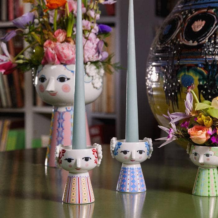 Danish Design Collective - Wholesale Candle Holder - Bjørn Wiinblad - Eva - 3.7" Ceramic 3D Candle Holder8