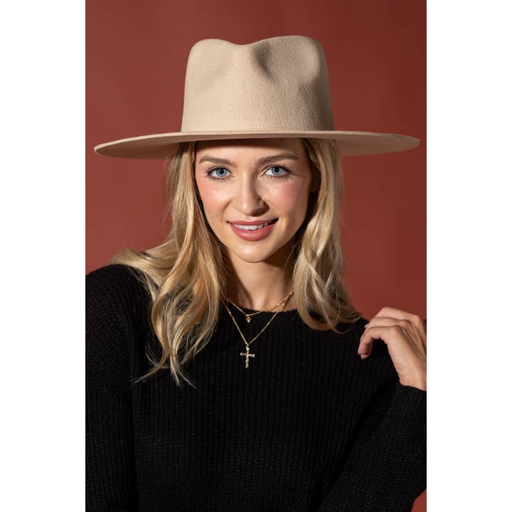 Urbanista - Vendita all'ingrosso Fedora - Donna - Cappello Panama a tesa rigida in lana australiana 100% con corona a goccia larga6