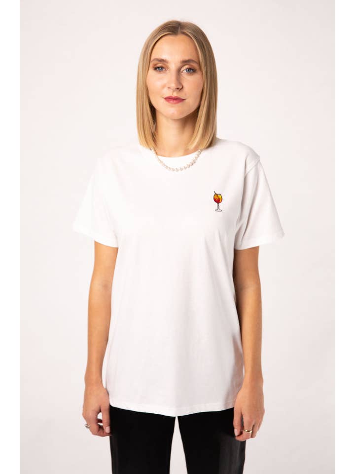 Fashion Drinks - Wholesale T-Shirt - Men's - Spritz | Embroidered unisex organic cotton t-shirt1