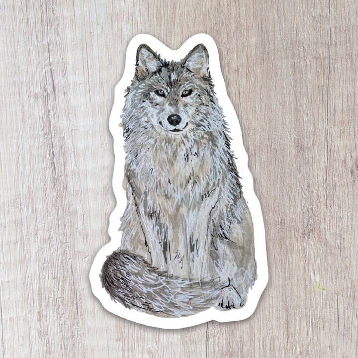 Wolf Sticker for wholesale by Brush & Bark